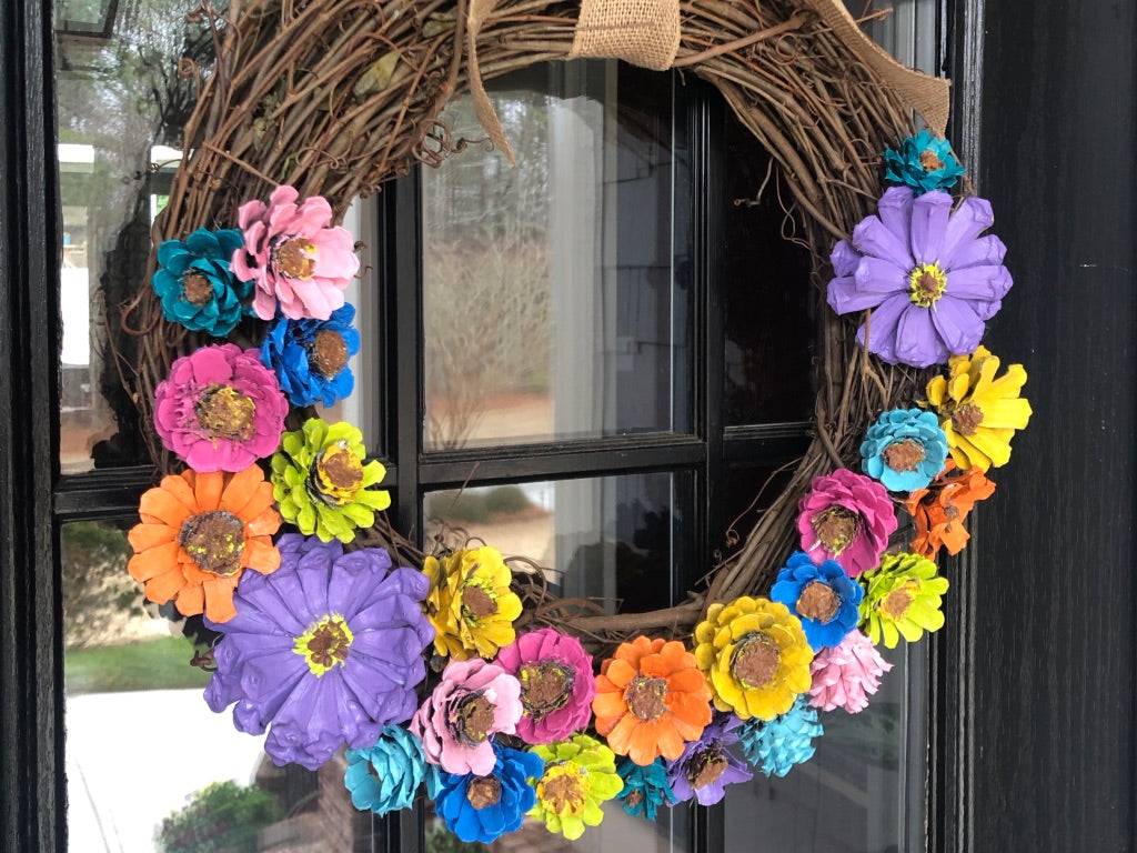 A Spring Wreath From Pinecones?