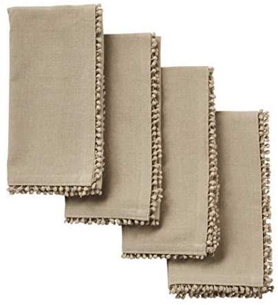 Khaki Pom Napkins by Mud Pie