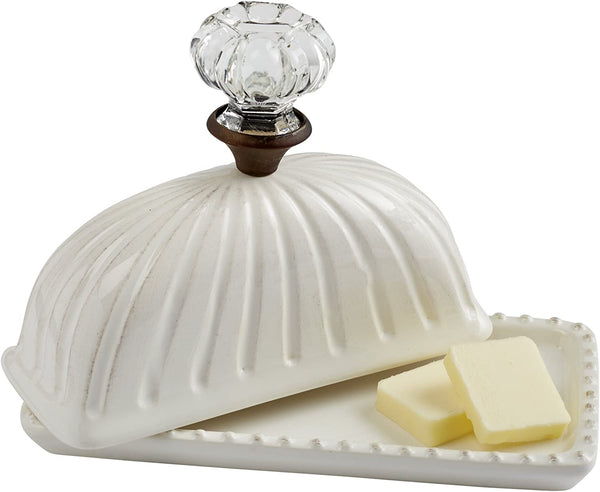 Mud Pie Door knob butter dish