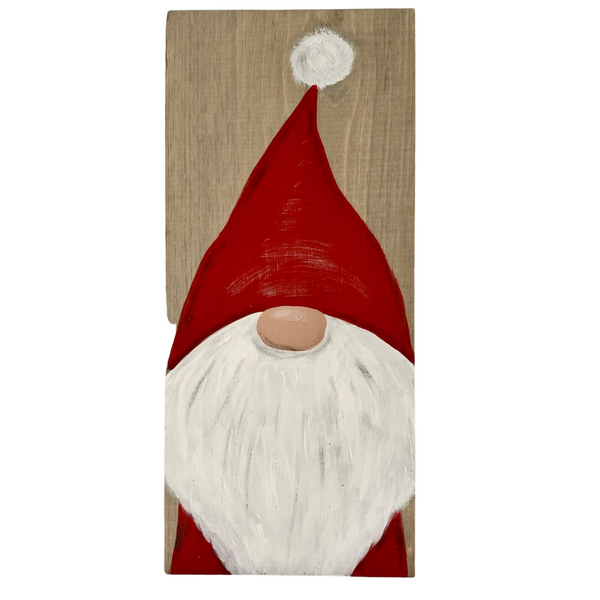 Christmas Art-Small Santa Gnome