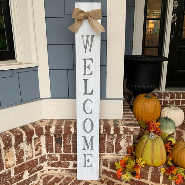 Welcome Sign-White