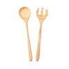 Large wooden salad servers